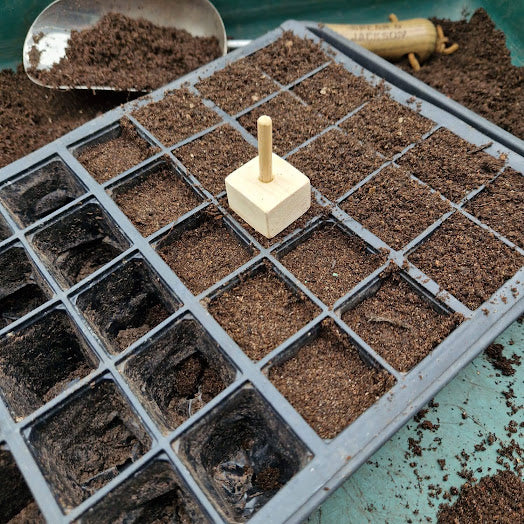 Seed Tray Tamper Set of 3 – Handmade Pine Wood Gardener Gift