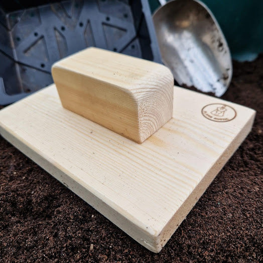 Seed Tray Tamper Set of 3 – Handmade Pine Wood Gardener Gift
