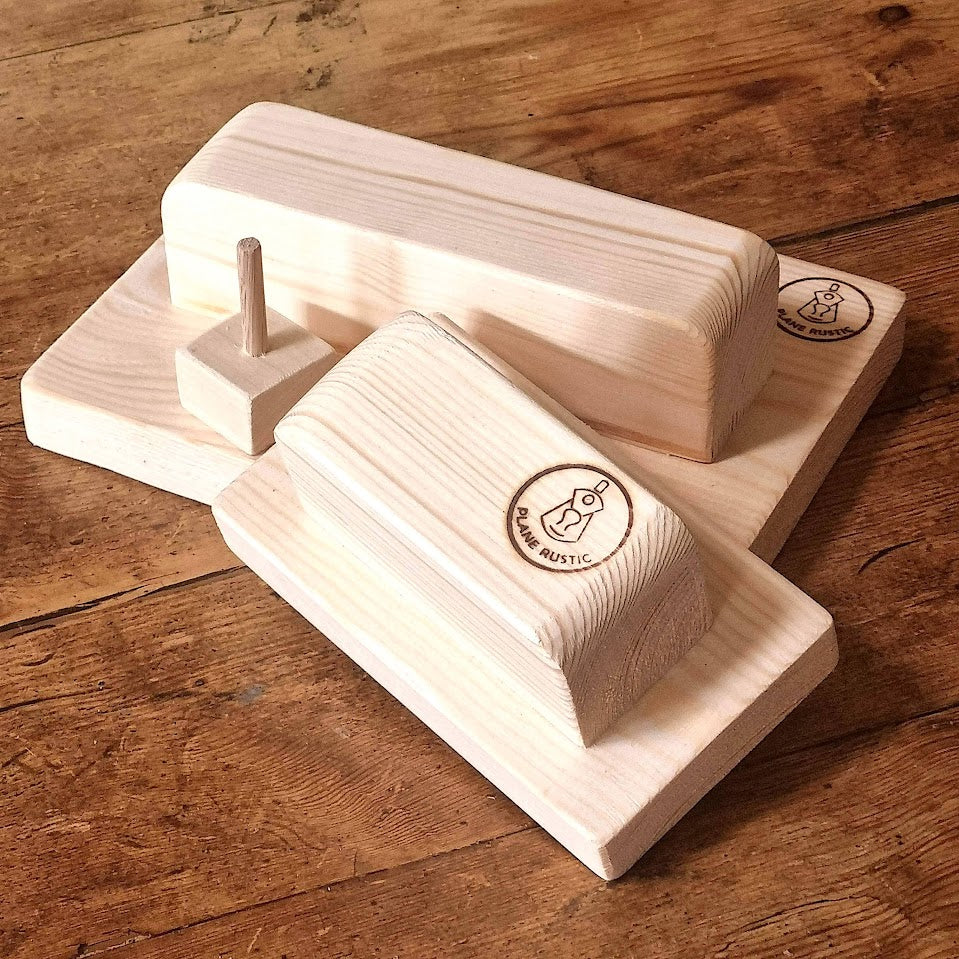 Seed Tray Tamper Set of 3 – Handmade Pine Wood Gardener Gift